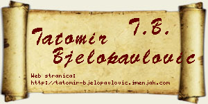 Tatomir Bjelopavlović vizit kartica